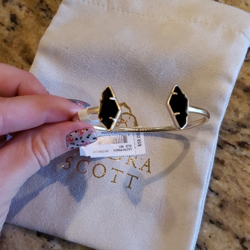 RESTOCKED Kendra Scott Black & Gold Cuff Bracelet - Picture 4 of 6